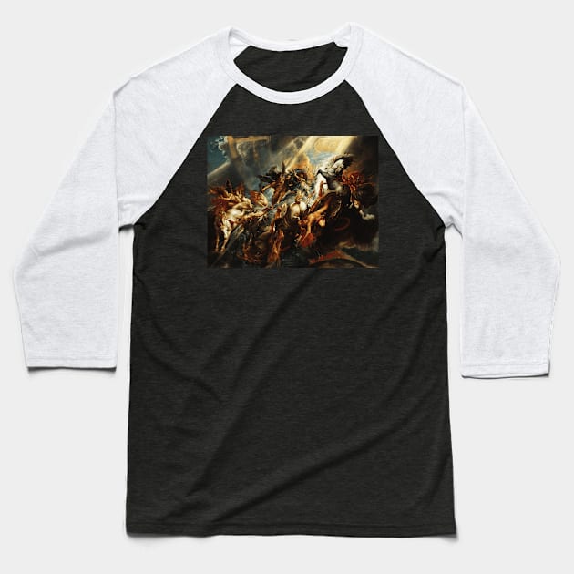 The Fall of Phaeton by Peter Paul Rubens, 1604 Baseball T-Shirt by Comrade Jammy